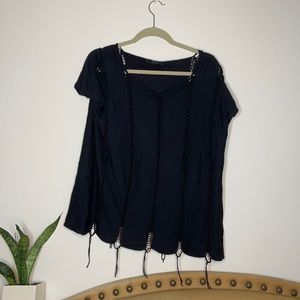 ALLSAINTS VINTAGE BLACK KINIT TEE